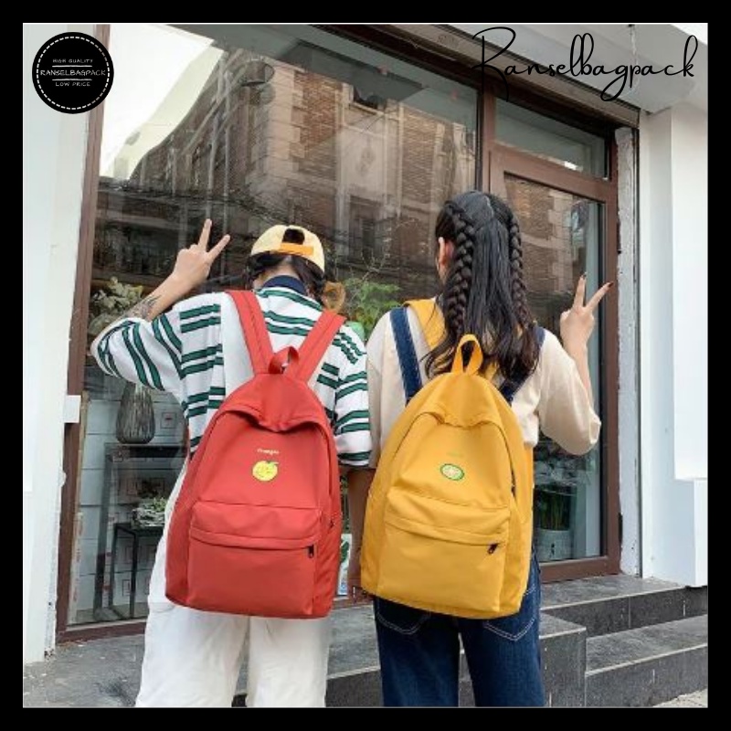 Tas Ransel Wanita - Sekolah Traveling Remaja Model Fashion Korea Terbaru Murah Kekinian Bagus Terbaru Multifungsi Stylish Backpack Bahu Punggung Simple Elegan Casual Premium Premium Cewek