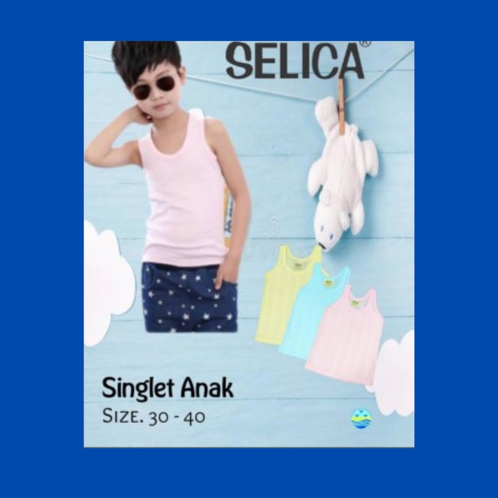 Singlet Baby Bayi Anak Kaos Putih Selica