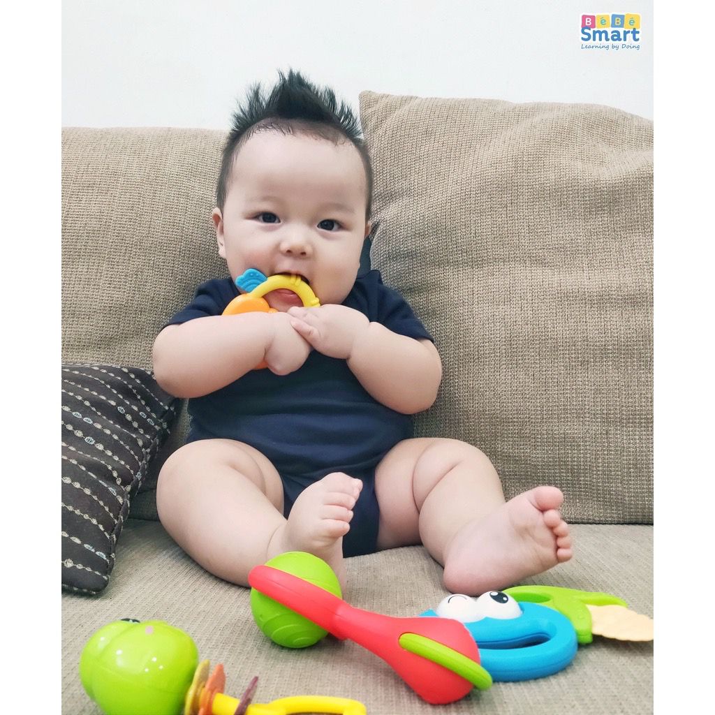 Bebe Smart Rettles &amp; Teether 5 set - Mainan Anak