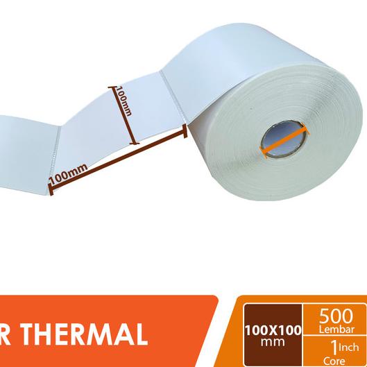

✬ Label Sticker Thermal Bare 100x100 mm 500 pcs Core 1 inch ✰