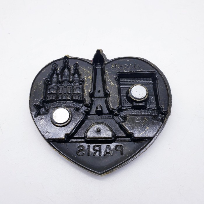 3D LOGAM Souvenir Negara magnet Kulkas Tempelan BIG HEART Paris City