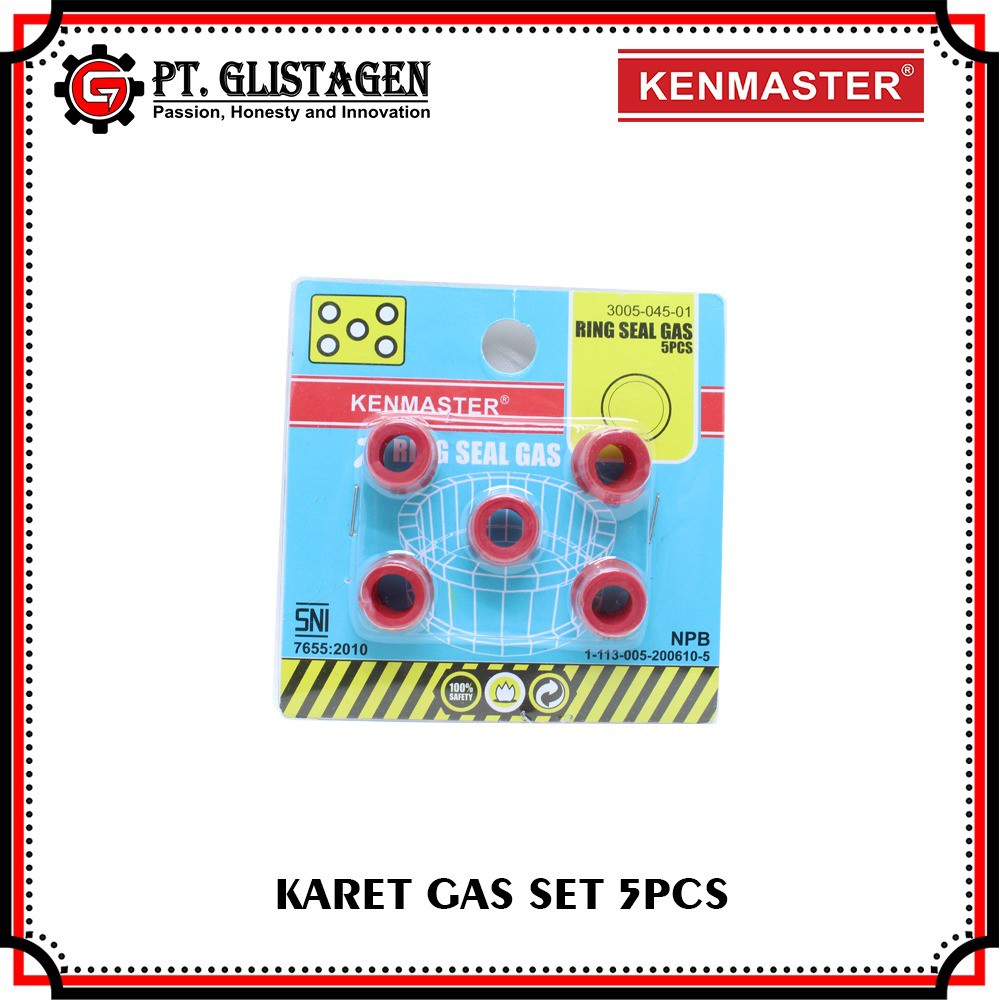 Kenmaster Karet Seal LPG Isi 5 Pcs - SNI Warna Merah