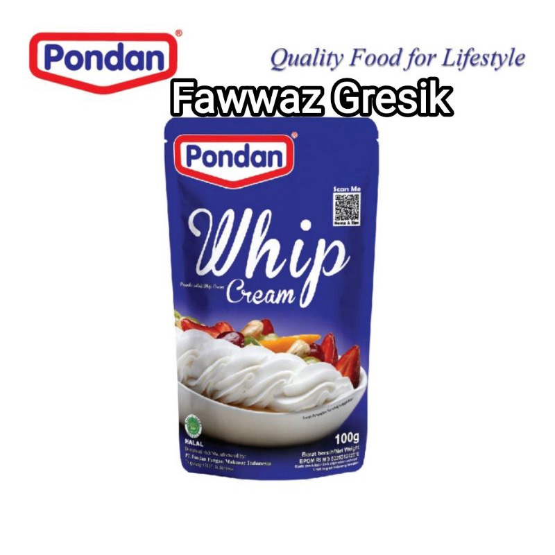 Pondan Whipped Cream Powder / Whipping Cream Bubuk Pouch 100gr