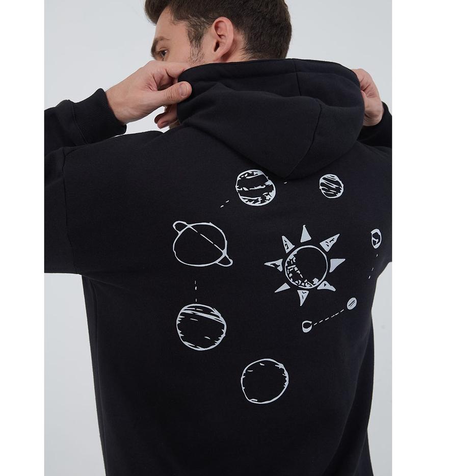 Sudah READY.. Berrybenka Street - Sweater Hoodie Pria Across the Universe Black ONE SIZE