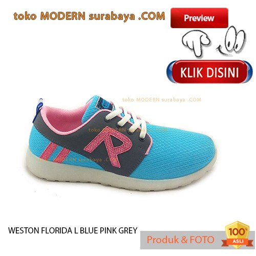 WESTON FLORIDA L BLUE PINK GREY sepatu wanita casual sneakers