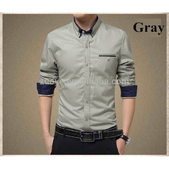 kemeja pria formal lengan panjang grosir premium kantor baju U8A9 koko rayon terbaru polos import ba