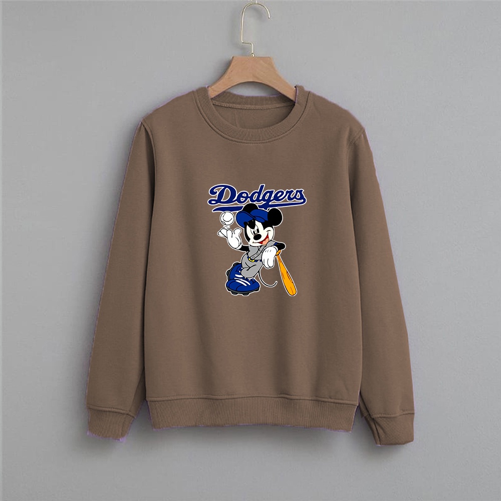 Sweater wanita Dodgers crewneck wanita size M-XXL