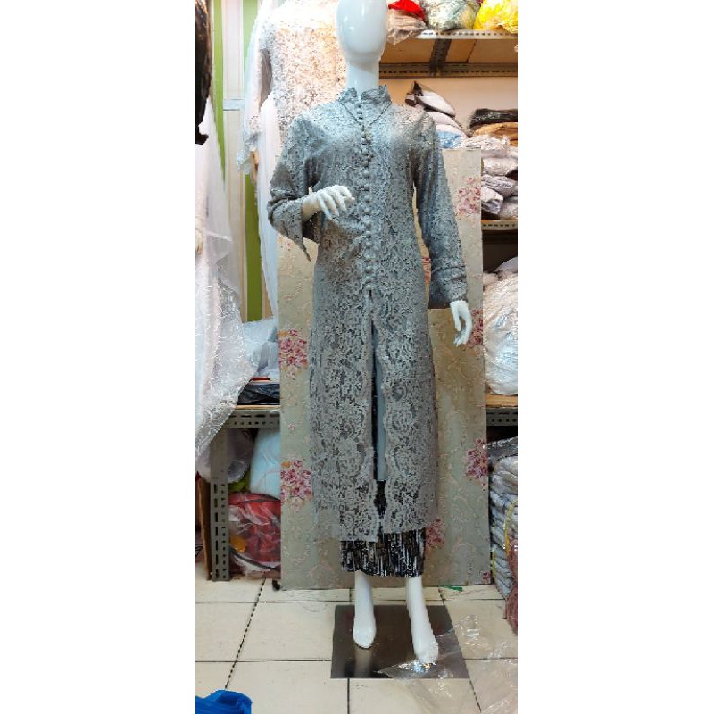 atasan kebaya kancing depan/among/kebaya pesta couple-Silver