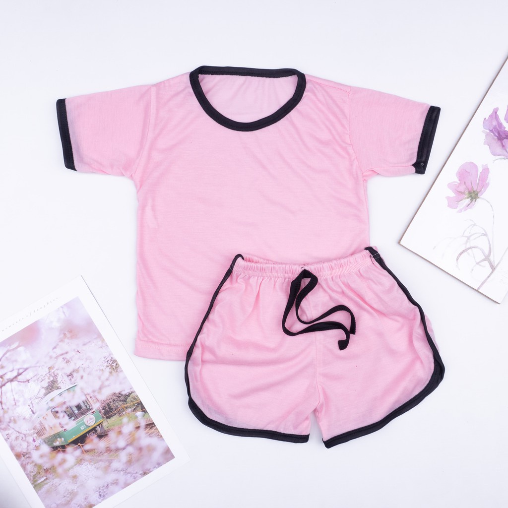 IL - SETELAN BAJU PLAYSET CUPA CUPS ANAK / SETELAN ANAK RINGER HITAM POLOS / SETELAN UNISEX