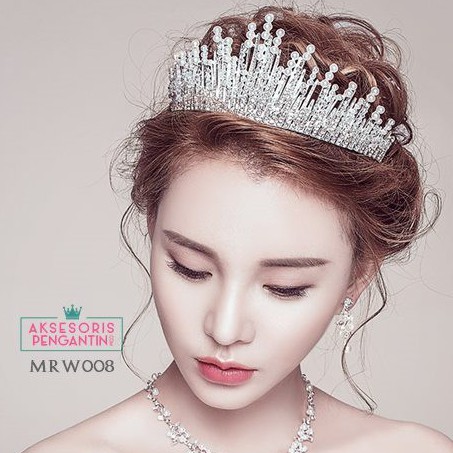 [PRODUK FAVORIT] AKSESORIS MAHKOTA CROWN WEDDING HEADPIECE PENGANTIN MRW008