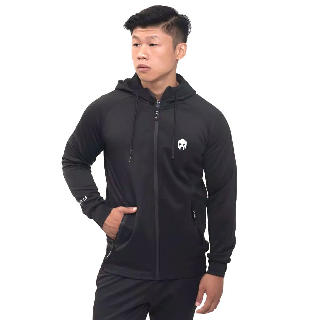 JAKET OLAHRAGA MILLS SONIC HOODIE 8002 SPORT JACKET SONIC HOODIE MILLS BLACK