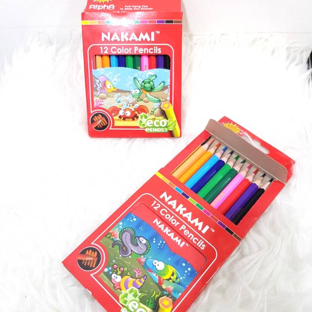 Pensil warna12 warna murah / Pensil warna pendek / Pensil warna panjang-1