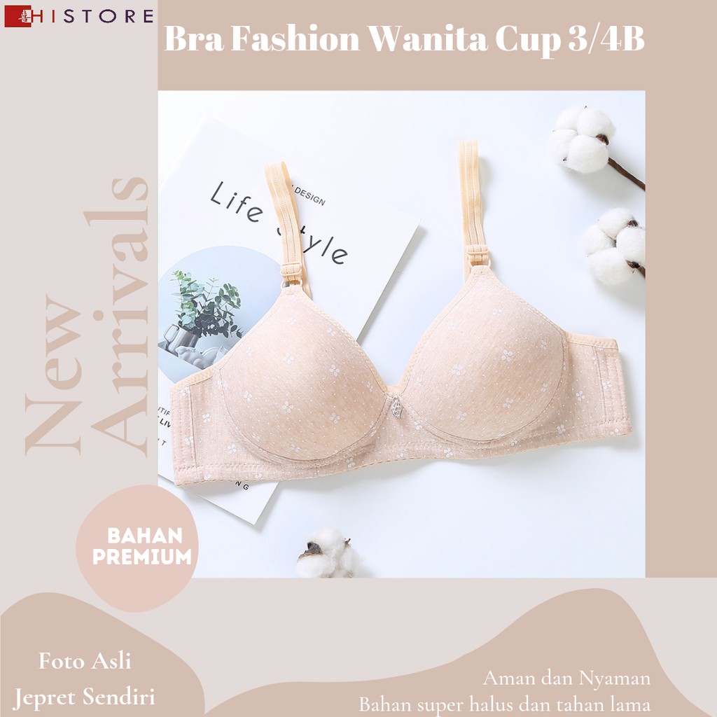 [HI] Bra BH FASHION Wanita CUP 3/4B Bra wanita Premium BH Busa Tipis Tanpa Kawat Sangat Nyaman A7