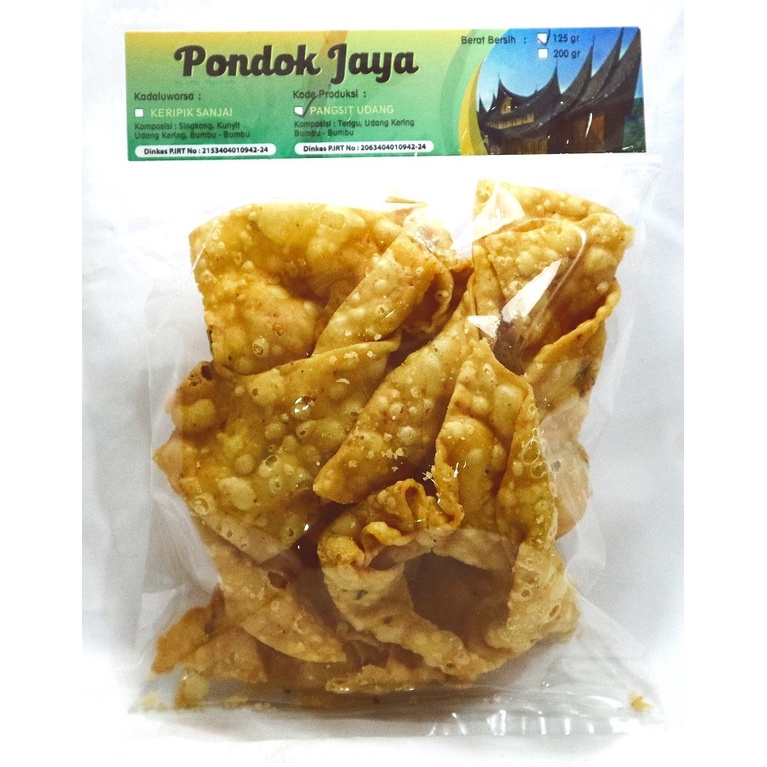 

snack cemilan pangsit udang (125gr) pondok jaya