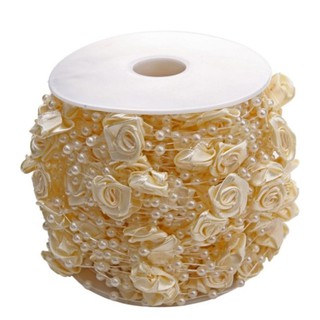 hiasan mutiara mawar CREAM meteran Shopee Indonesia hiasan mutiara mawar CREAM meteran Shopee Indonesia