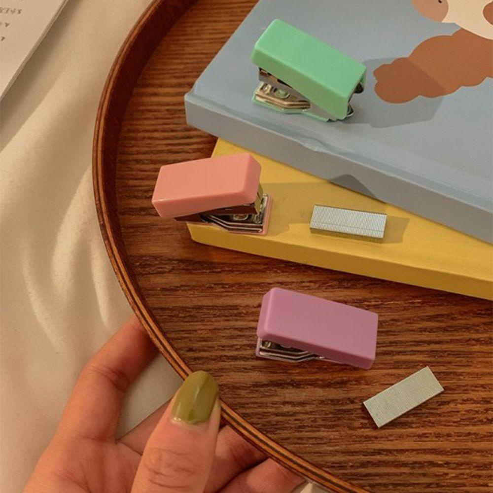 Stapler MXBEAUTY|Fashion Multifungsi Alat Tulis Sekolah Kantor Aksesoris Pengikat Pengikat Buku Hand-held Stapler Kertas Stapler