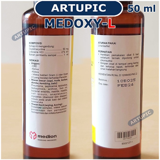 Medoxy–L 50 ml Obat OTC crd korisa snot kolera ayam unggas babi