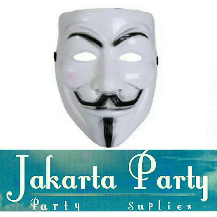 Topeng Anonymous Vendetta Guy Fawkes - Topeng Pesta - Grosir Murah - E9Ae96 - Original Asli