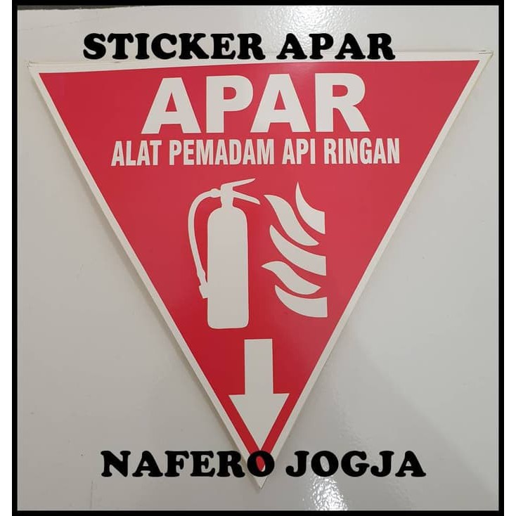 Sticker Segitiga APAR Alat Pemadam API 25x25 cm Jogja Solo Semarang