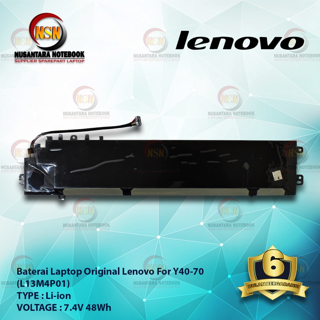 Baterai Laptop Original Lenovo Y40-70/ L13M4P01