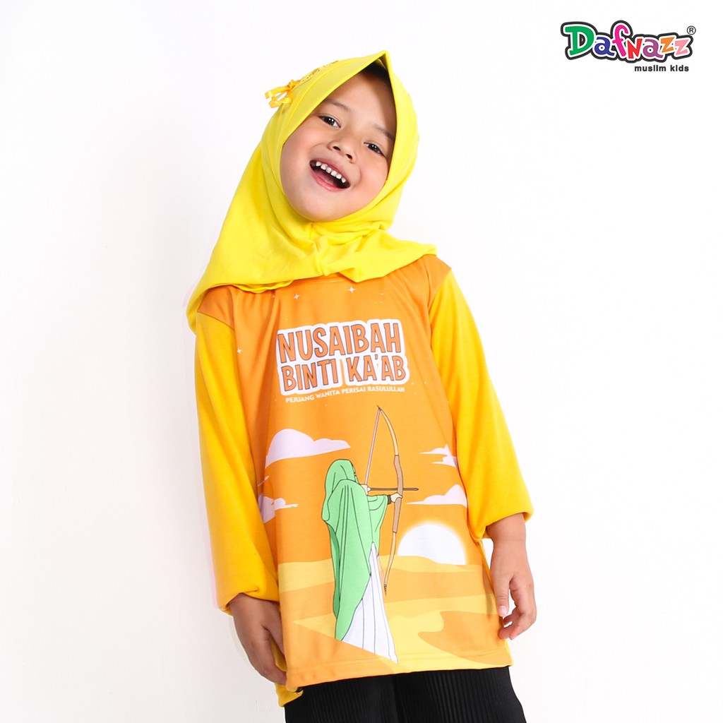 DAFNAZZ MUSLIM KAOS  ANAK  PEREMPUAN  MUSLIM PRINTING 