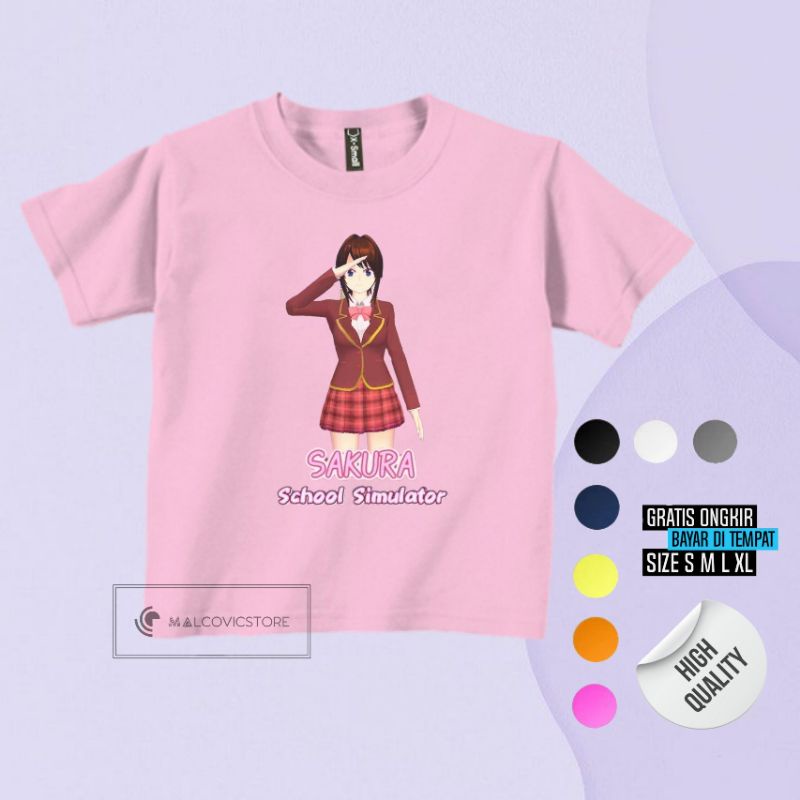 BAJU ANAK SAKURA SCHOOL SIMULATOR Untuk Perempuan Usia 1-10 Tahun / Kaos Sakura School Simulator Unt