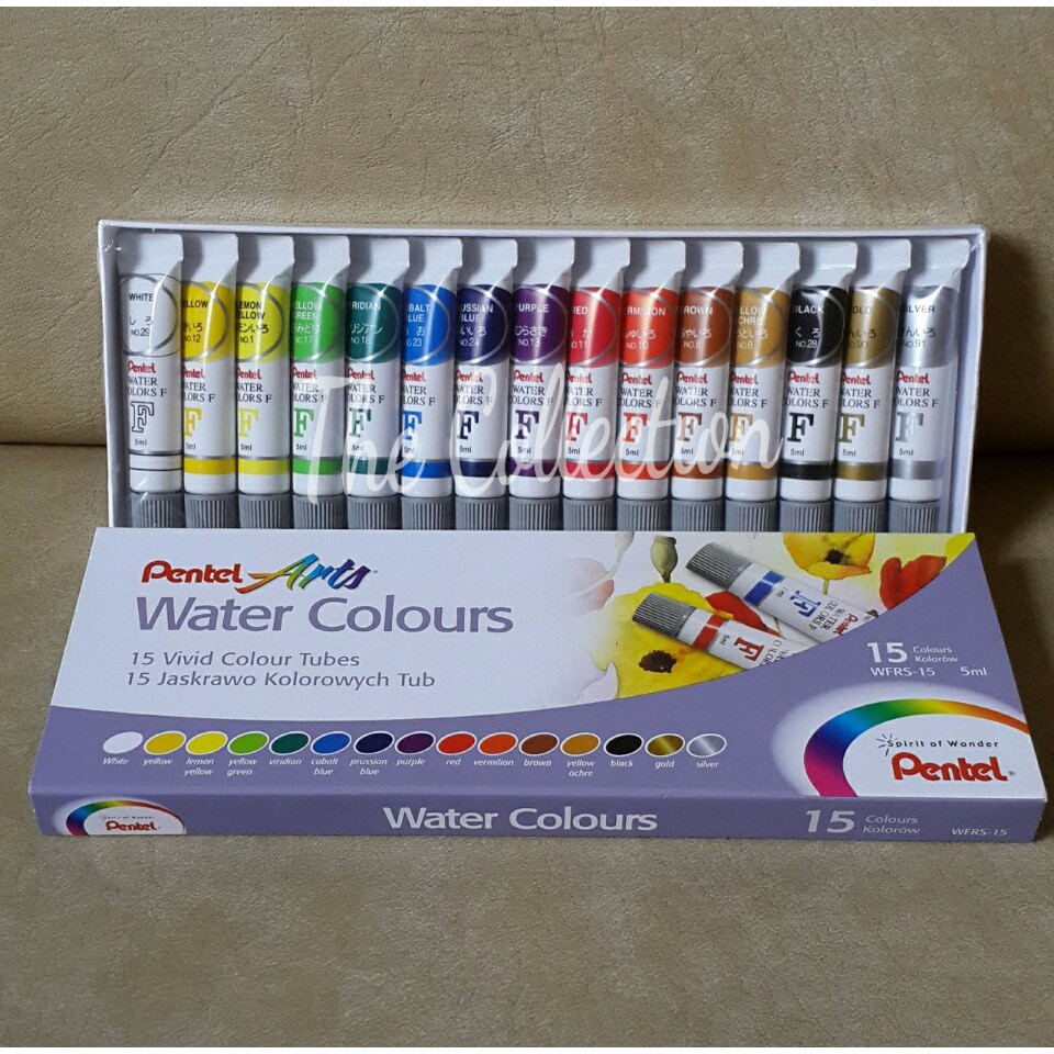 

ATK0319PT 15 warna Cat Air PENTEL WFRS 15 Watercolour Art color TOJ99