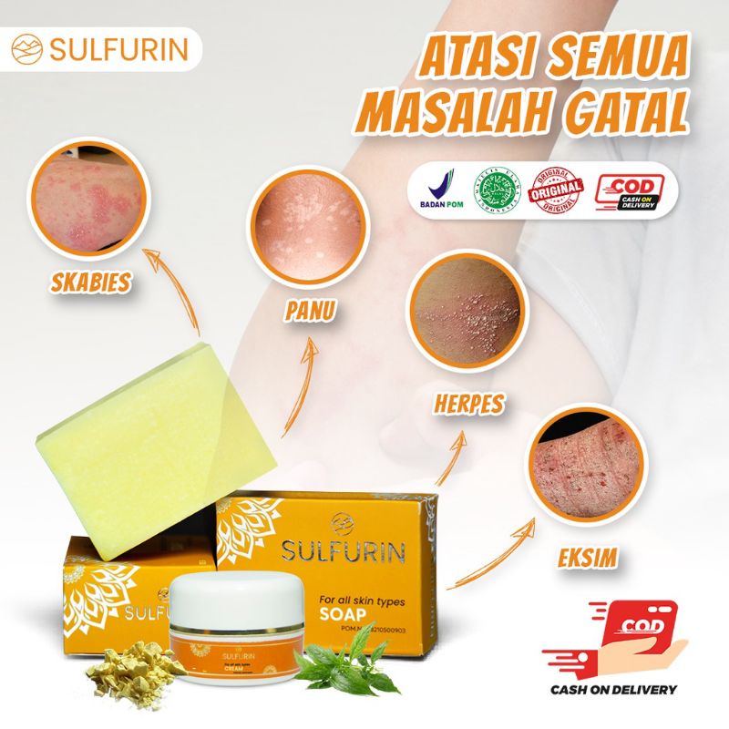 Sulfurin Belerang Cream Obat Salep Atasi Kadas Kurap Panu Exsim Gatal Menahun