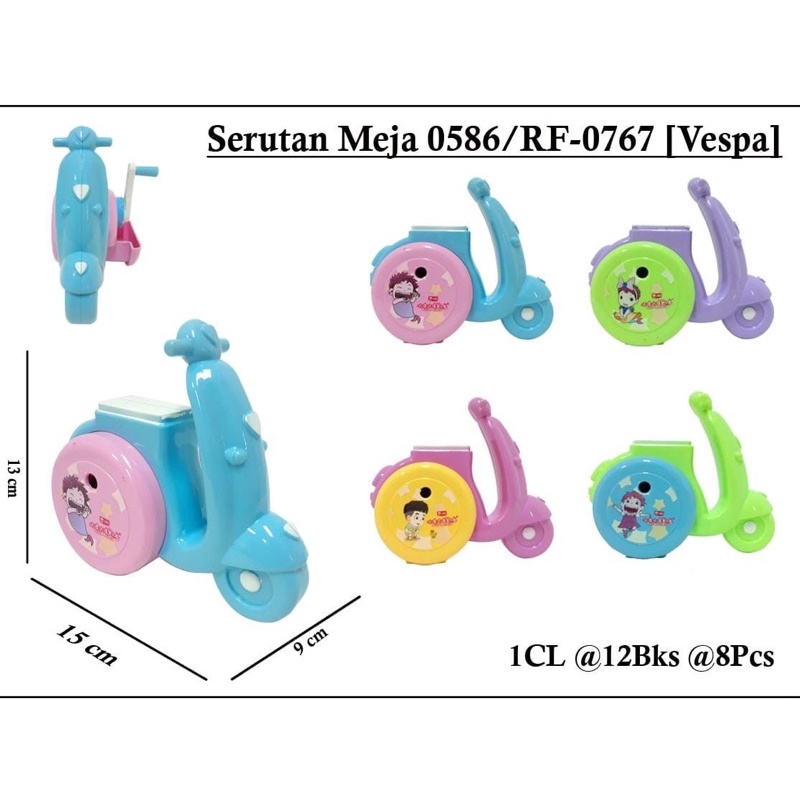 

Rautan putar meja pensil bentuk vespa Satuan