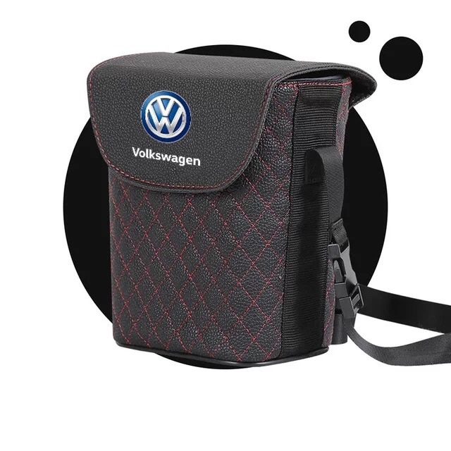 (G-CLUB) Tempat Sampah Bahan Kulit Tahan Air Untuk Mobil Volkswagen