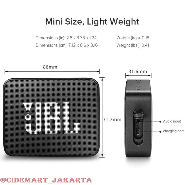 [BISA COD] SPEAKER PORTABLE JBL GO 2 SUPER BASS / SPEAKER BLUETOOTH JBL GO 2 / WIRELESS SPEAKER