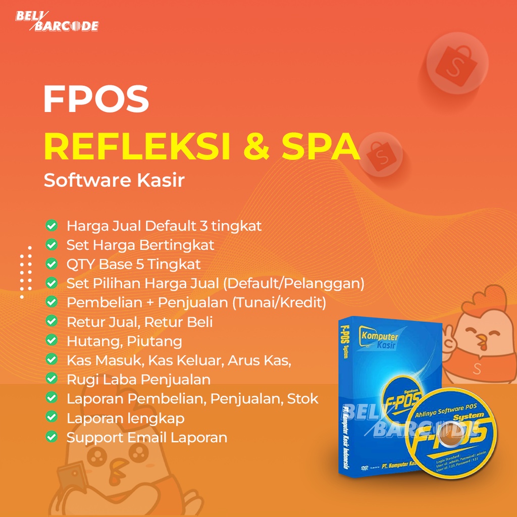 Software Kasir F-Pos Refleksi &amp; Spa Program Aplikasi Kasir Salon Original