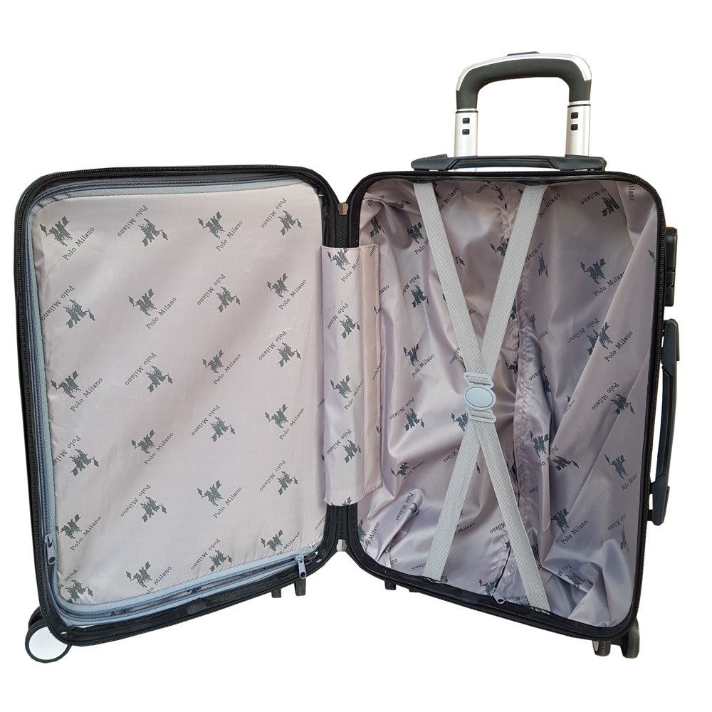 Free Shipping! Koper Fiber POLO MILANO Koper Kabin 20inch Koper Travelling Anti Pecah TC23 - Pink