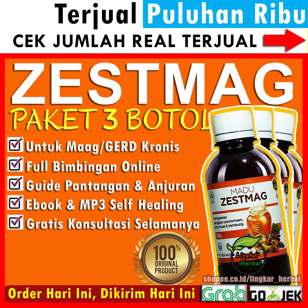 Madu Zestmag Original Obat Maag GERD Asam Lambung Anxiety Herbal