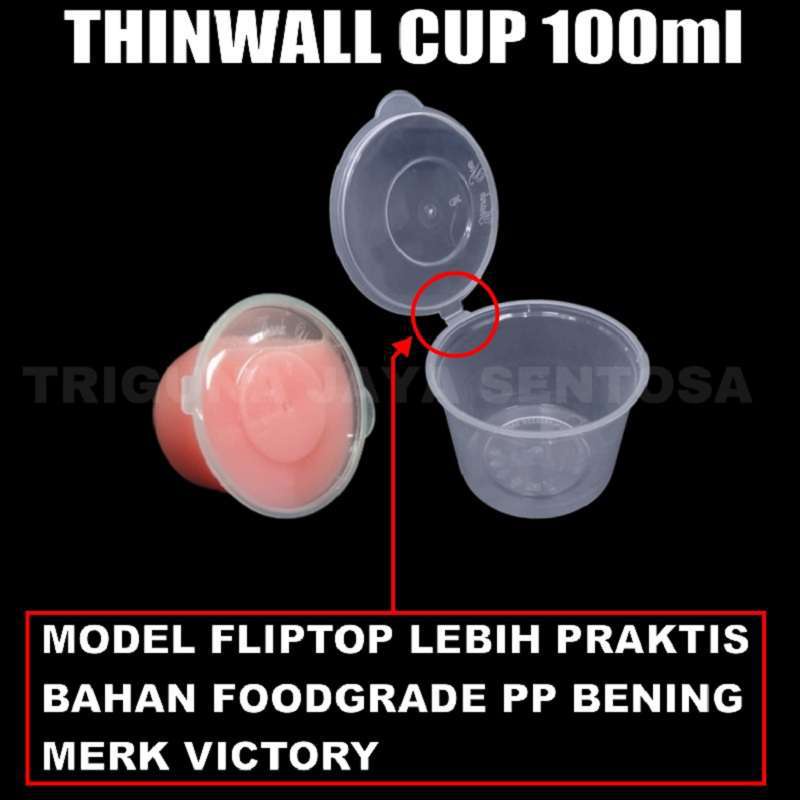 Thinwall 100ml dus semua jasa kirim ekspedisi cup puding mini