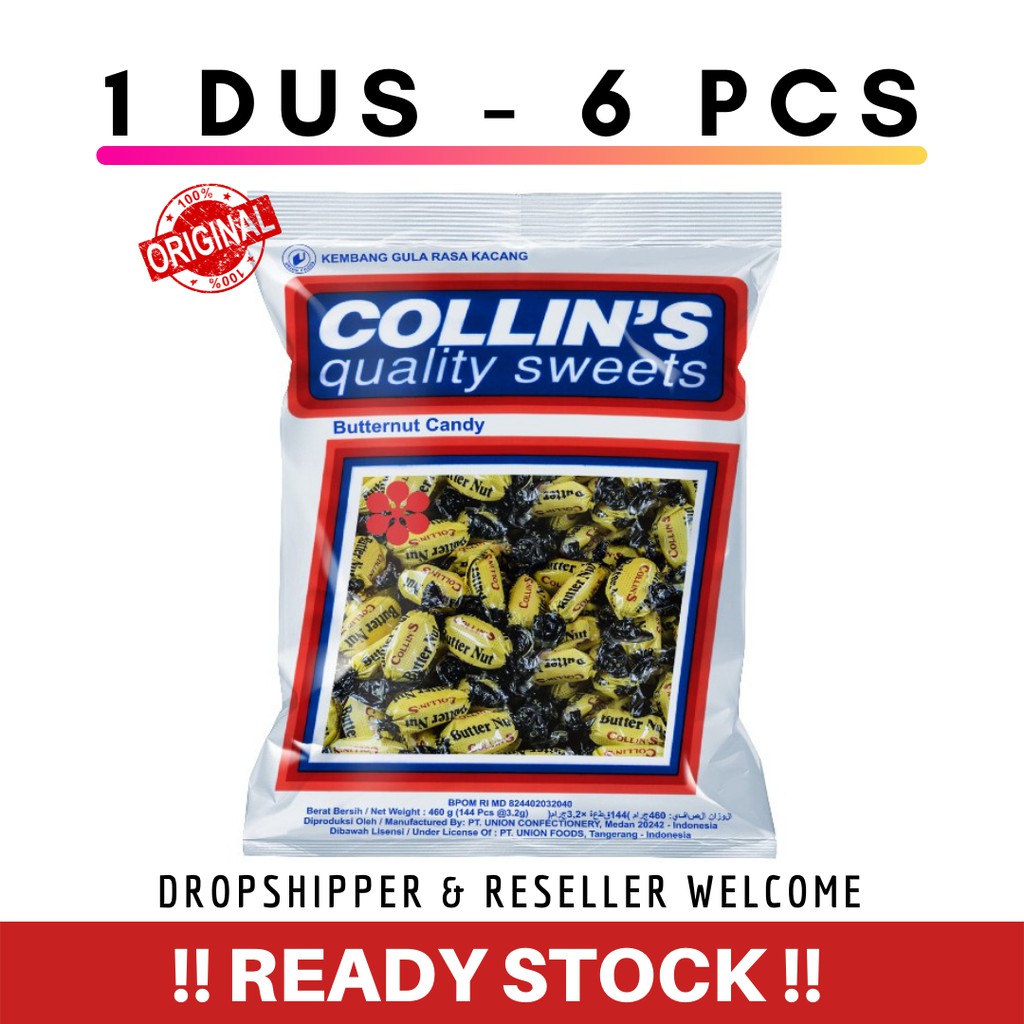 

Permen Kacang Butternut Collins Jadul 144 Butir/460 Gram (1 Dus)