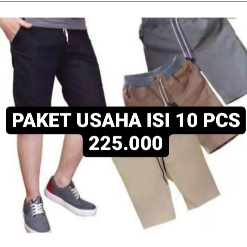 Paket usaha Celana chinos pria pendek