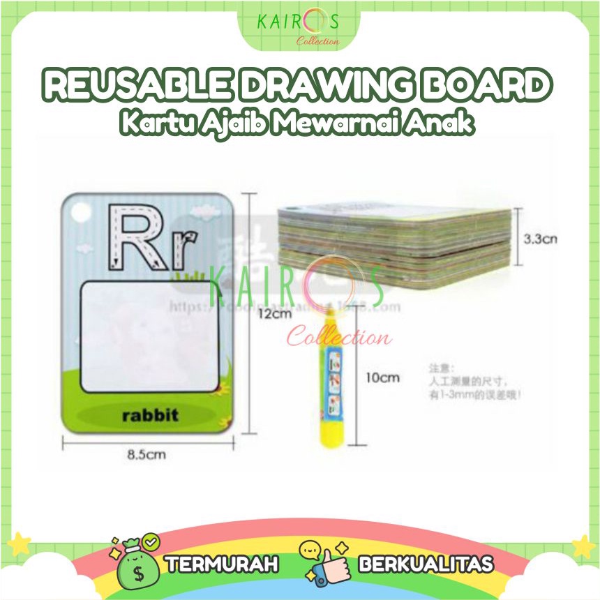 Reusable Drawing Board Water Doodle Card Kartu Mewarnai Anak Water Magic Card