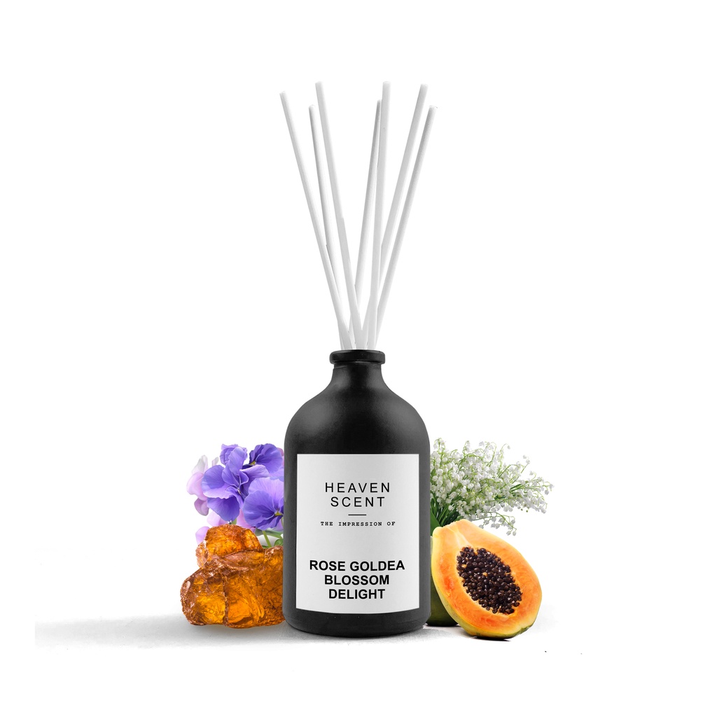 HEAVEN SCENT Luxury Reed Diffuser 100ml - Pengharum Ruangan Aromaterapi Inspired by Fragrances-Rose Goldea