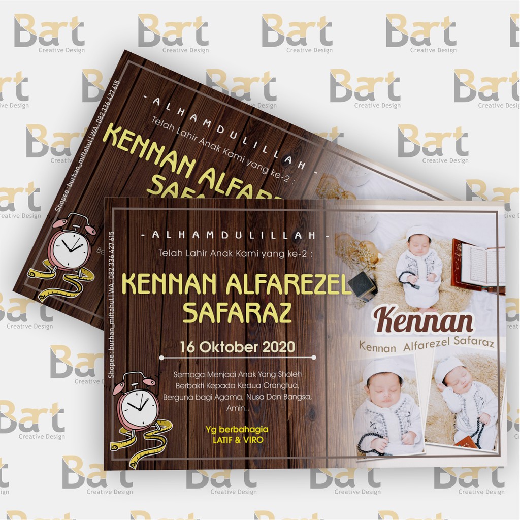 Jual Stiker Tasyakuran Aqiqah/Kehamilan/Ulang Tahun/Khitan/Pernikahan ...