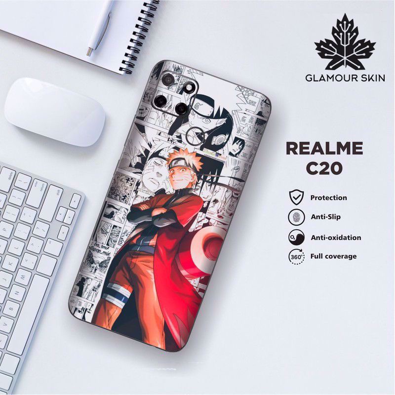 *(Dapat2PCS)* REALME C20 Garskin Case/Stiker Protector Motif NARUTO