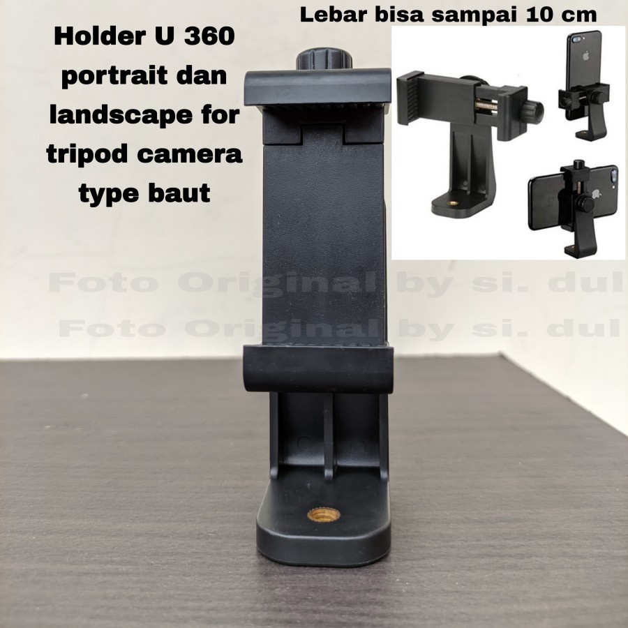 Holder Tripod U Mount Horizontal Vertical 360 Smartphone HP