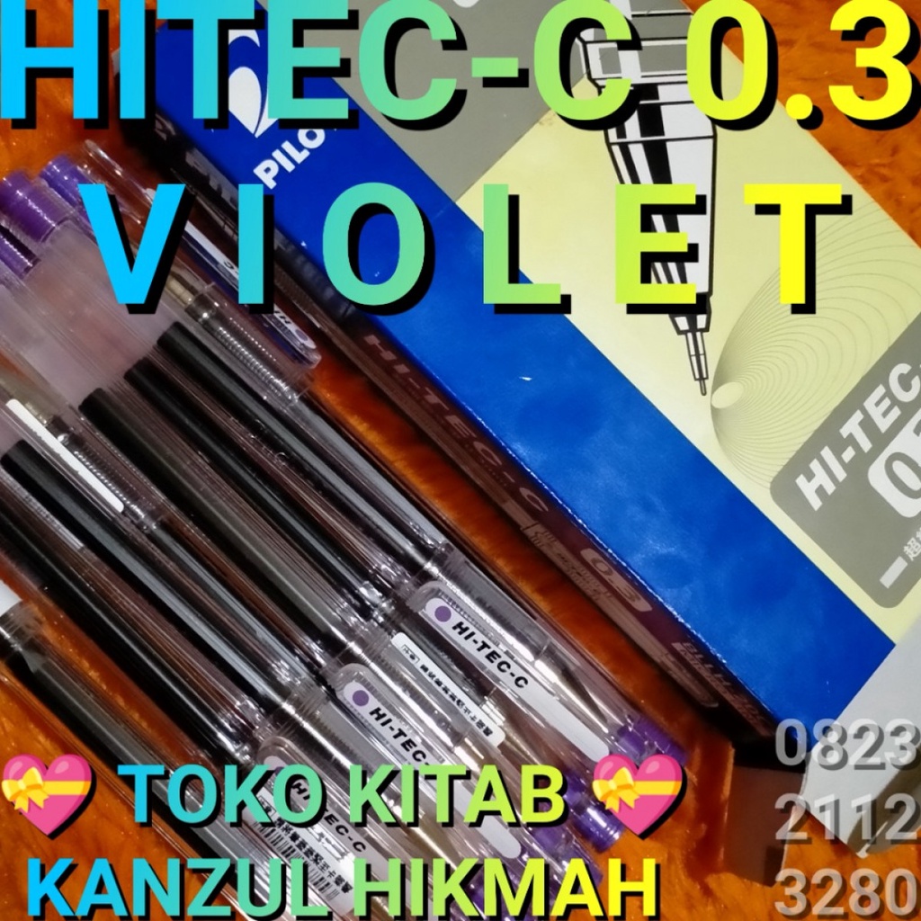 

1 LUSIN PEN PENA PULPEN PILOT HITEC HI TEC C 0.3 VIOLET PHC03A3