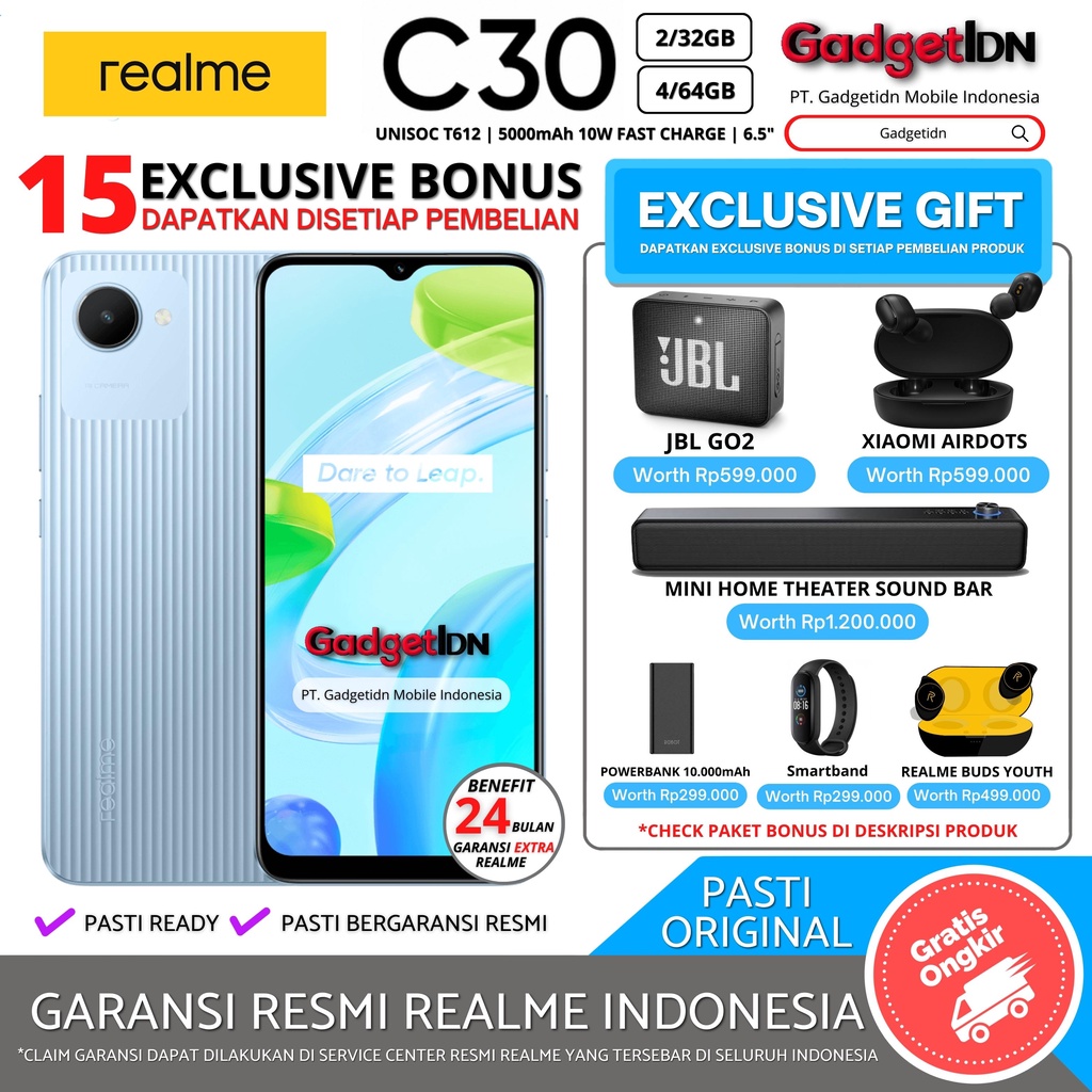 REALME C30 2/32GB 4/46GB GARANSI RESMI REALME