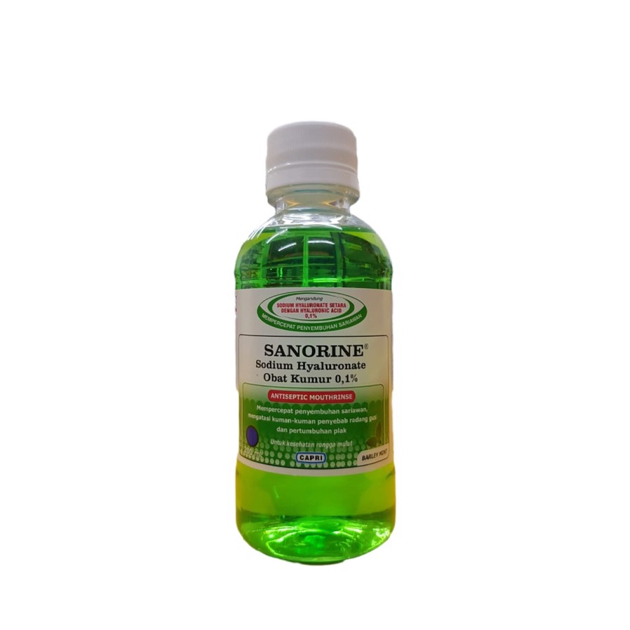 SANORINE HIJAU OBAT KUMUR MEMPERCEPAT PENYEMBUHAN SARIAWAN 200ML