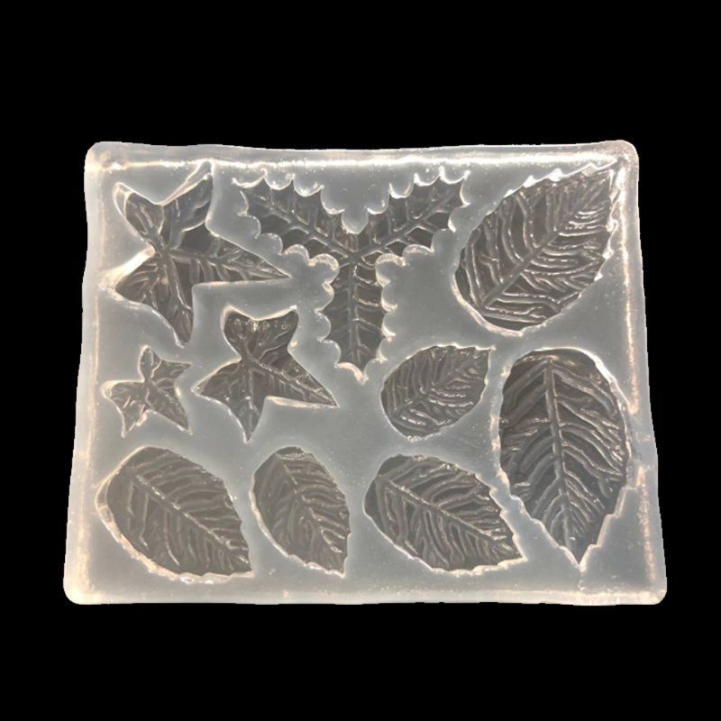 Glitter Rose Flower Maple Leaves Cake Decor Resin Pendant Silicone Molds Jewelry Tools