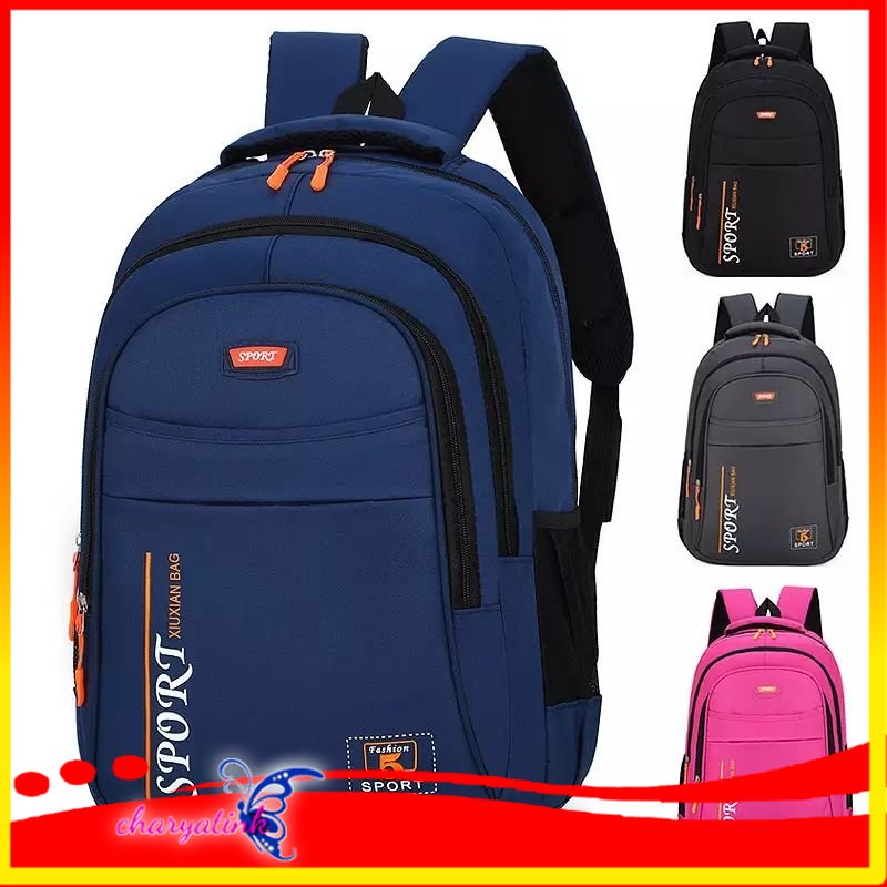 Charyatink - New Arrival Tas Ransel Unisex Pria dan Wanita Daypack Backpack  Laptop Up to 14 inch Tas Sekolah SD/SMP/KULIAH