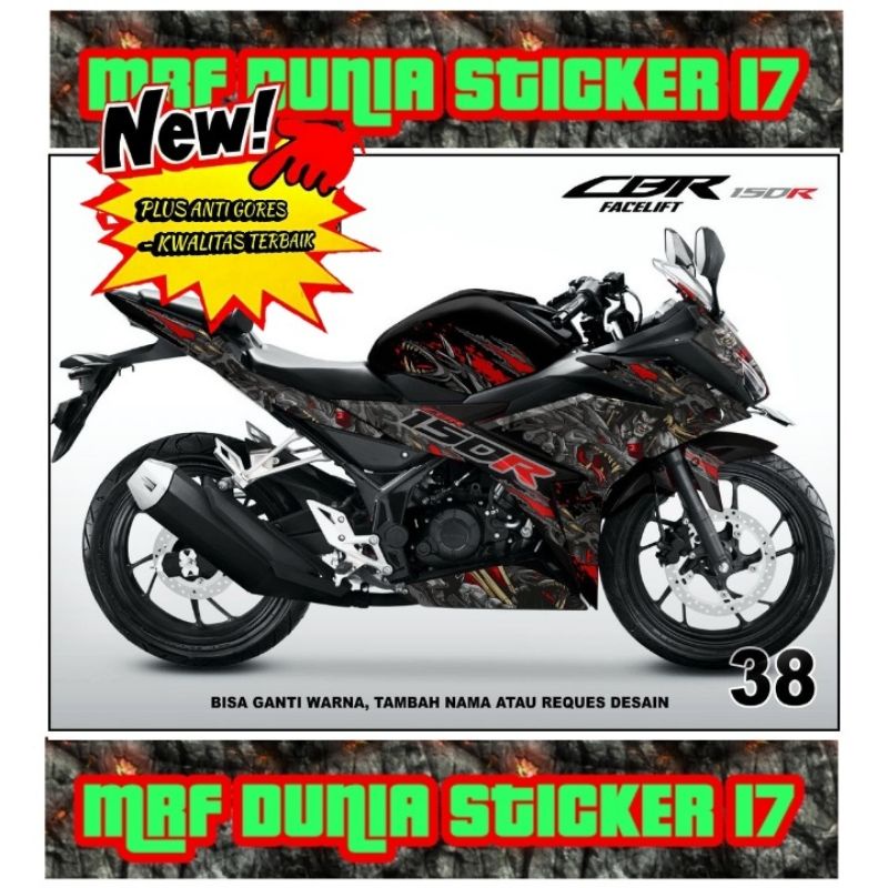 Sticker decal CBR 150R Facelift Full Body dekal CBR 150R Facelift Stiker Decal CBR 150R Facelift Dec