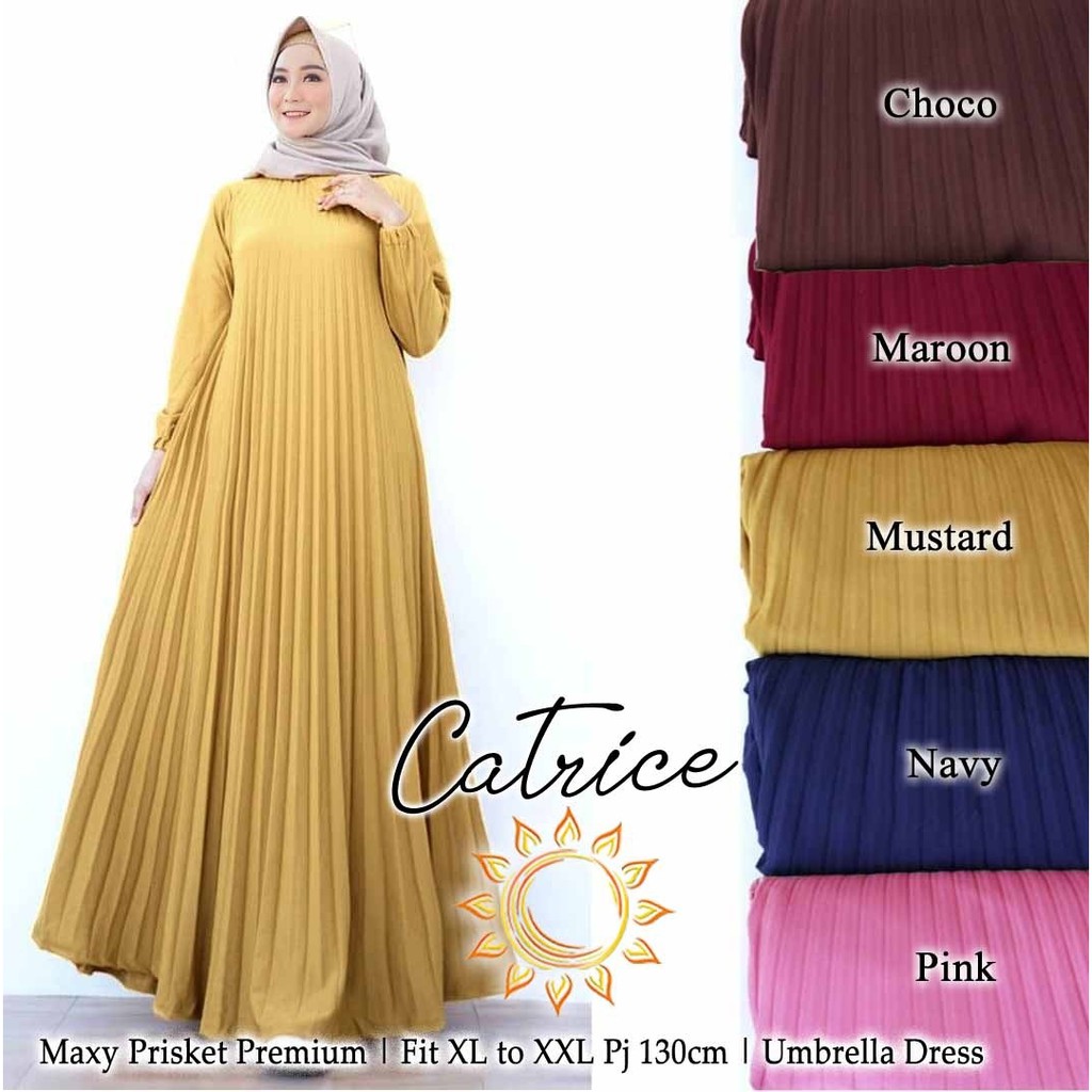 MAXI CATRICE JUMBO / MAXI DRESS PLISKET SIZE XXL SALEE !!!