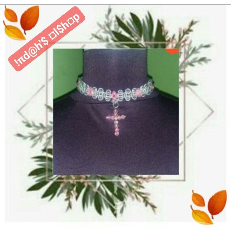 Fashion Necklace Acrylic Choker liontin salib